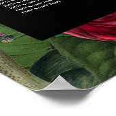 Moody Florals Black Burgundy Wedding Seating Chart Poster (Hoek)