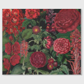 Moody Florals Black en Burgundy Cadeaupapier (Vlak)