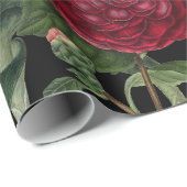 Moody Florals Black en Burgundy Cadeaupapier (Rol Hoek)