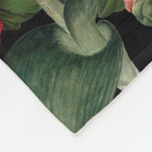 Moody Florals Black en Burgundy  Fleece Deken (Hoek)