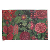 Moody Florals Black en Burgundy Kussensloop (Voorkant-Rechts)