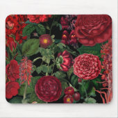 Moody Florals Black en Burgundy  Muismat (Voorkant)