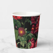 Moody Florals Black en Burgundy  Papieren Bekers (Links)