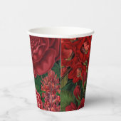 Moody Florals Black en Burgundy Papieren Bekers (Rechts)