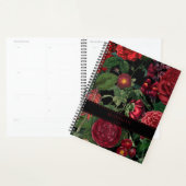 Moody Florals Noir & Bourgogne Vintage Monogramme (Devant avec enveloppe)