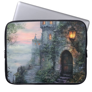 MOODY FOGGY IRISH CASTLE SCENE LAPTOP SLEEVE