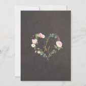 Moody foncé Automne Faire-part de mariage floral (Dos)