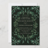Moody Forest Botanical Modern Classic Wedding Kaart (Voorkant)