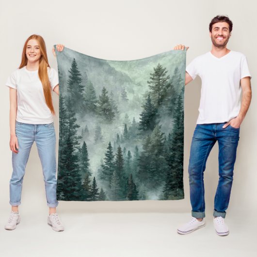 Moody Forest Fleece Deken (In situ)