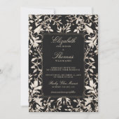 Moody Forest gebladerte Lijst Modern Classic Weddi Kaart (Voorkant)