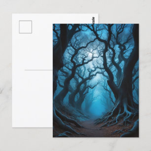 Moody Forest Gnarled Trees Briefkaart