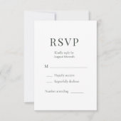 Moody Forest Green Wedding RSVP (Devant)