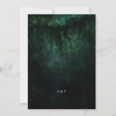 Moody Forest Greenery Enchanted Fairy Dark Wedding Kaart (Achterkant)