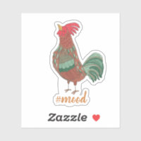 Moody Fun Rooster Illustratie