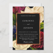 Moody Garden Floral Wedding Kaart (Voorkant)