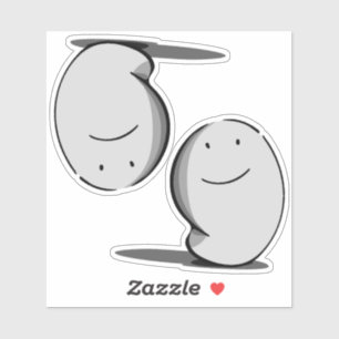 moody ghost - 2 designs en un seul autocollant