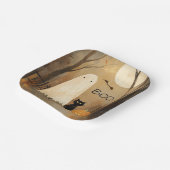  Moody Ghost & Black Cat Papieren Bordje (Gebogen)