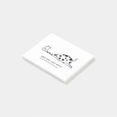 Moody giraffe afbeelding met woordspeling post-it® notes (Schuin)