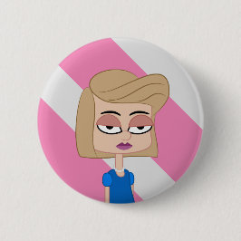Moody Girl Ronde Button 5,7 Cm