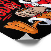 Moody Goose Christmas Santa Suit Coffee Humor Art Poster (Hoek)