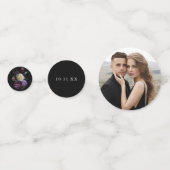 Moody Gothic Bloemen Bruiloft Confetti (Achterkanten)