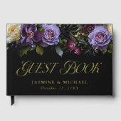 Moody Gothic Bloemen Bruiloft Gastenboek (Voorkant)