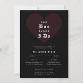 Moody Gothic Bridal Shower Invitation (Devant)