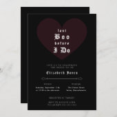 Moody Gothic Bridal Shower Invitation (Devant / Derrière)