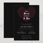 Moody Gothic Bridal Shower Invitation Kaart (Voorkant / Achterkant)