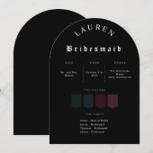Moody Gothic Bridesmaid Proposal Invitation (Devant / Derrière)