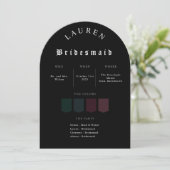 Moody Gothic Bridesmaid Proposal Invitation (Debout devant)