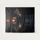 Moody Gothic Mansion Open haard XLarge Wandkleed (Voorkant (horizontaal))