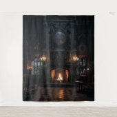 Moody Gothic Mansion Open haard XLarge Wandkleed (Voorkant)