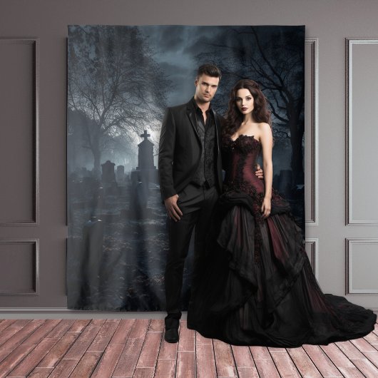 Moody Gothic Monument Graveyard XLarge Wandkleed