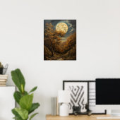 Moody Gothic Moon Art Imprimer Poster (Bureau à domicile)