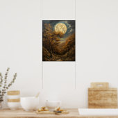 Moody Gothic Moon Art Imprimer Poster (Cuisine)