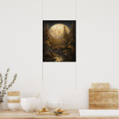Moody Gothic Moon Art Imprimer Poster (Cuisine)