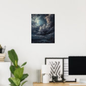 Moody Gothic Moon Art Imprimer Poster (Bureau à domicile)