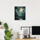 Moody Gothic Moon Art Imprimer Poster (Bureau à domicile)
