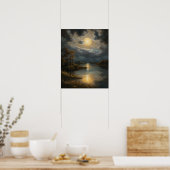 Moody Gothic Moon Art Imprimer Poster (Cuisine)
