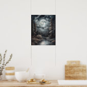 Moody Gothic Moon Art Imprimer Poster (Cuisine)