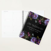 Moody Gothic Purple Floral Mariage (Devant avec enveloppe)