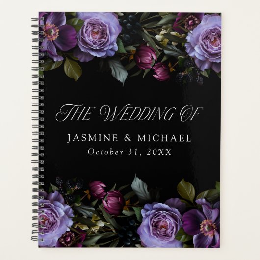 Moody Gothic Purple Floral Mariage (Devant)