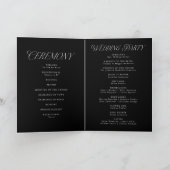 Moody Gothic Purple Floral Wedding Programme (Intérieur)