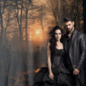 Moody Gothic Sunset Graveyard XLarge Wandkleed