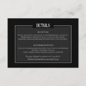 Moody Gothic Wedding Minimalistische informatie Informatiekaartje (Voorkant)