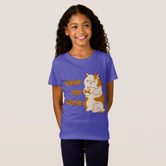 Moody gros chat me laisser seul T-shirt (Devant entier)