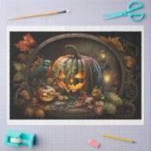 Moody Halloween pompoenen tissuepapier (Craft)