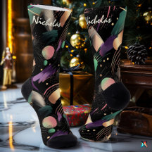 Moody Herfst Abstract in Plum en Forest Green