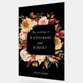 Moody Herfst Bloemen Elegant Acryl Bord (Hoek)